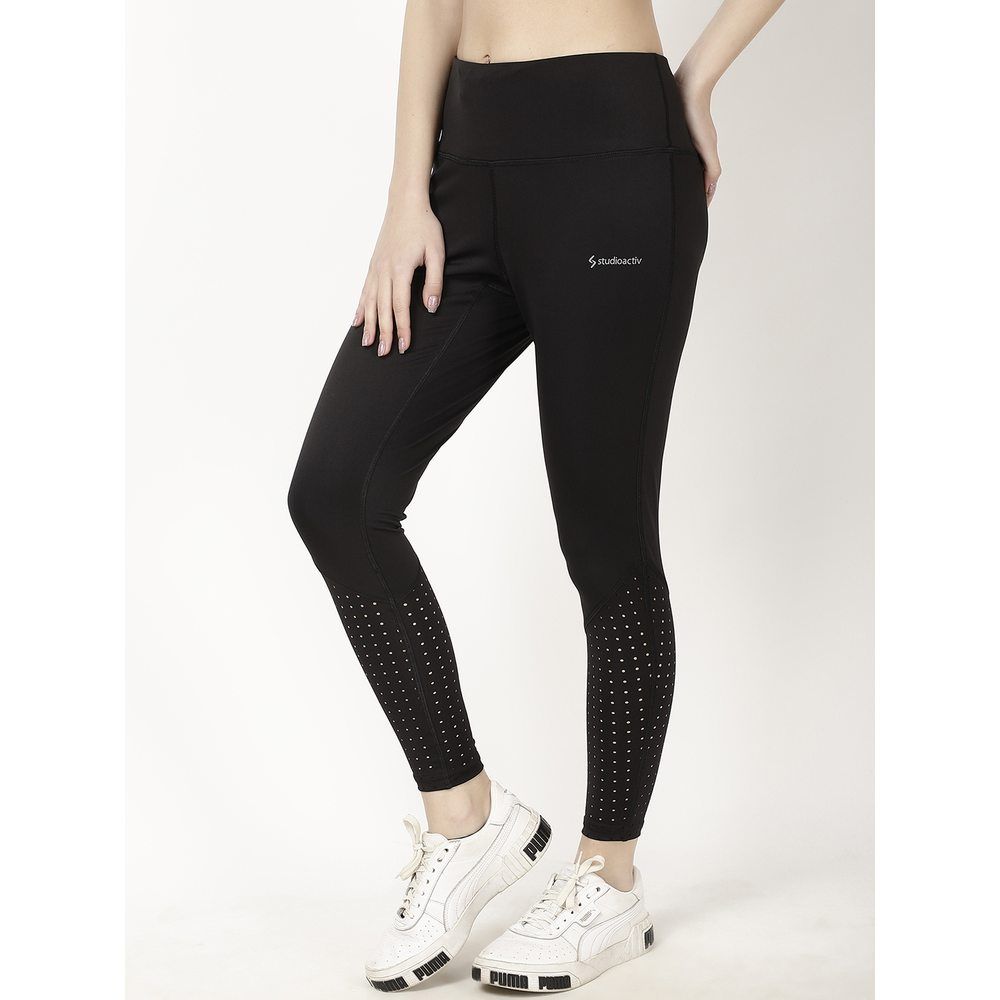 Studioactiv - Laser Cut Style Diva Leggings - Black