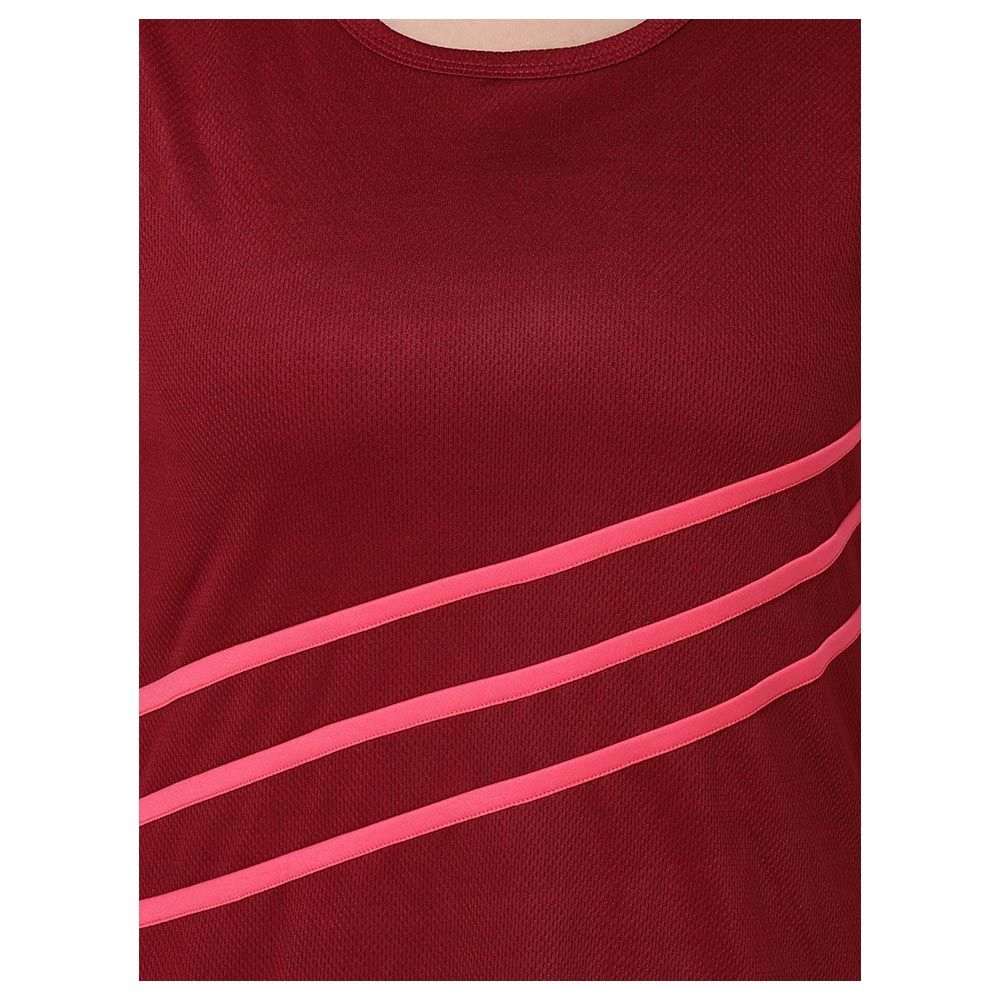 Studioactiv - Maroon-Pink Sleeveless Style Diva Tunic