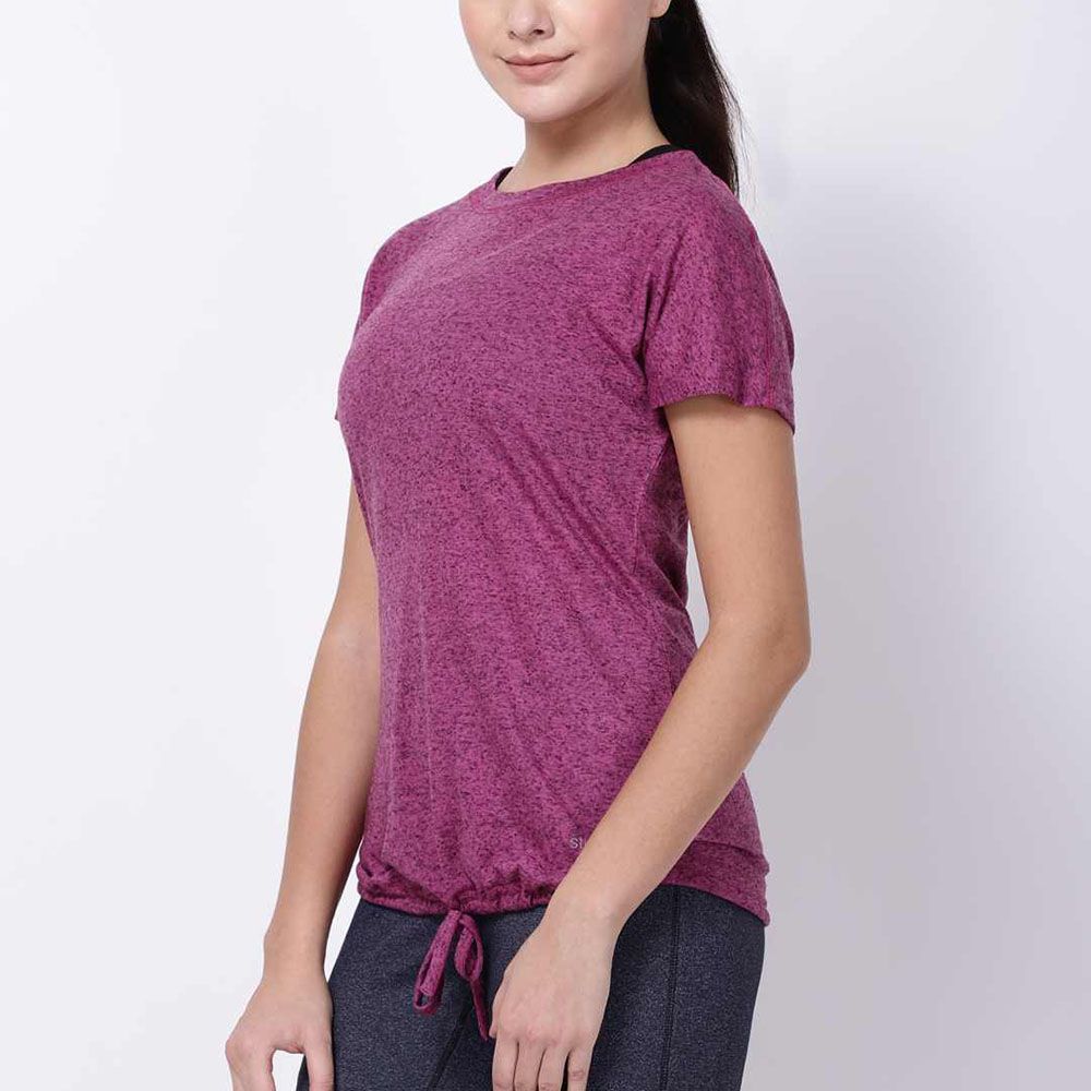 Studioactiv - Purple Comfy Drawstring Tee