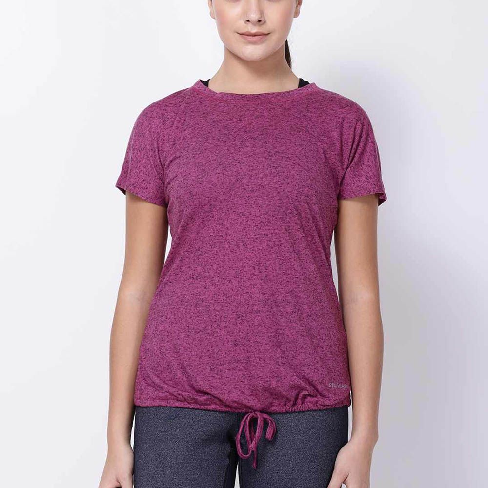 Studioactiv - Purple Comfy Drawstring Tee