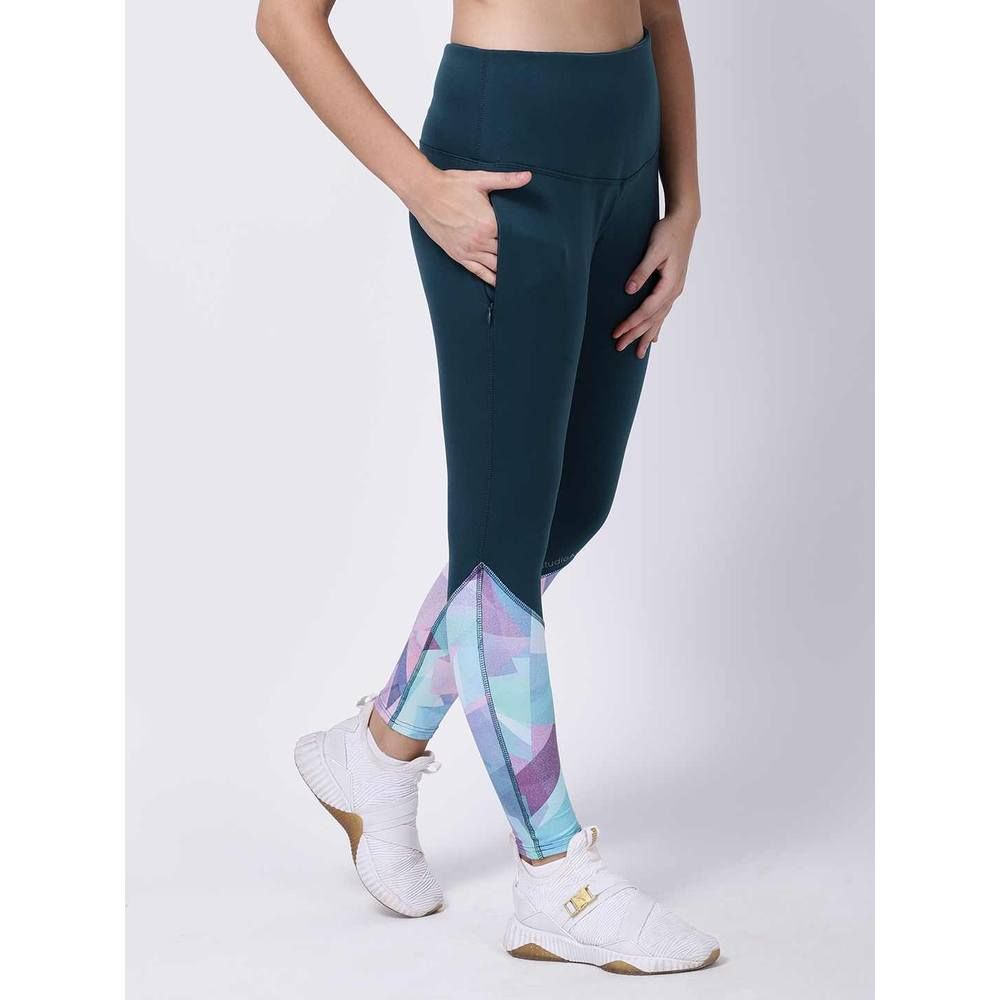 Studioactiv - Print Style Diva Leggings - Bottle Green Turquoise