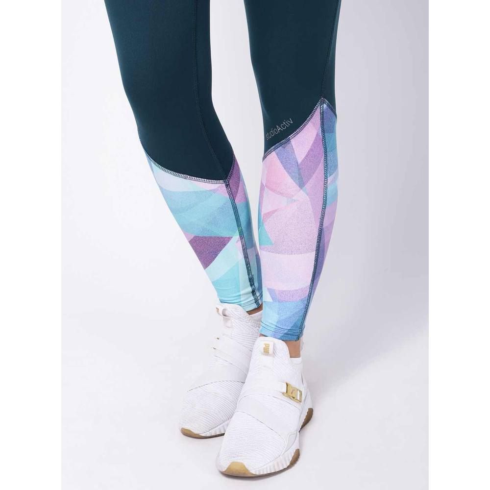 Studioactiv - Print Style Diva Leggings - Bottle Green Turquoise