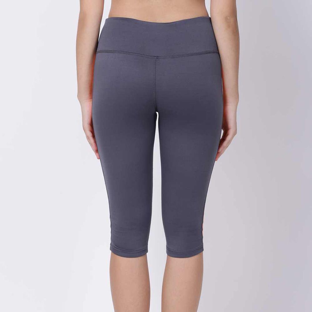 Studioactiv - Grey Neo-Orange Summer Breeze Capri