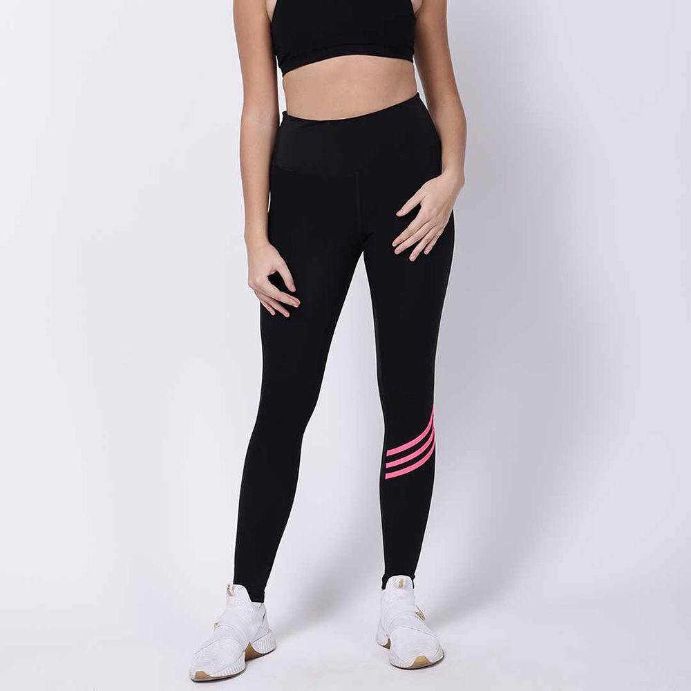 Studioactiv - Black Pink Striped Ace Leggings