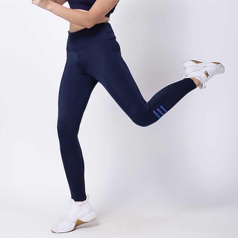 Studioactiv - Navy Royal Blue Striped Ace Leggings