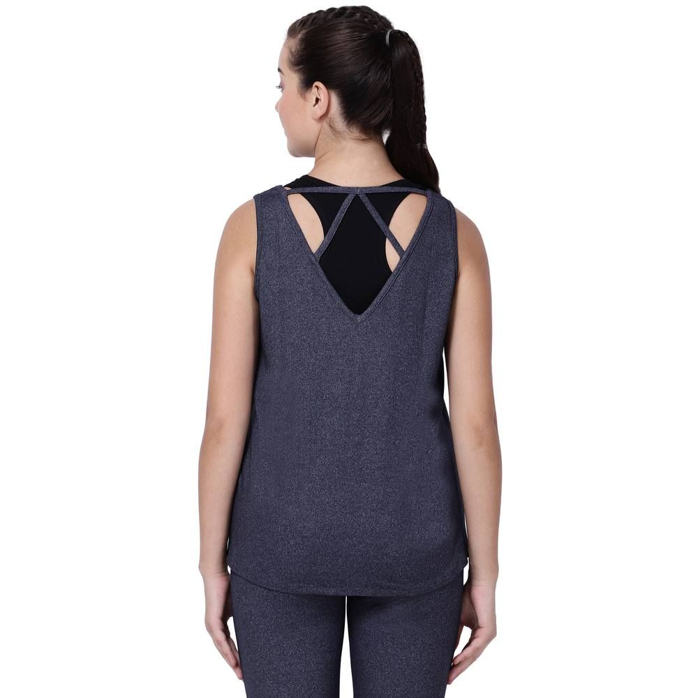 Studioactiv - Back String Tee - Grey Melange