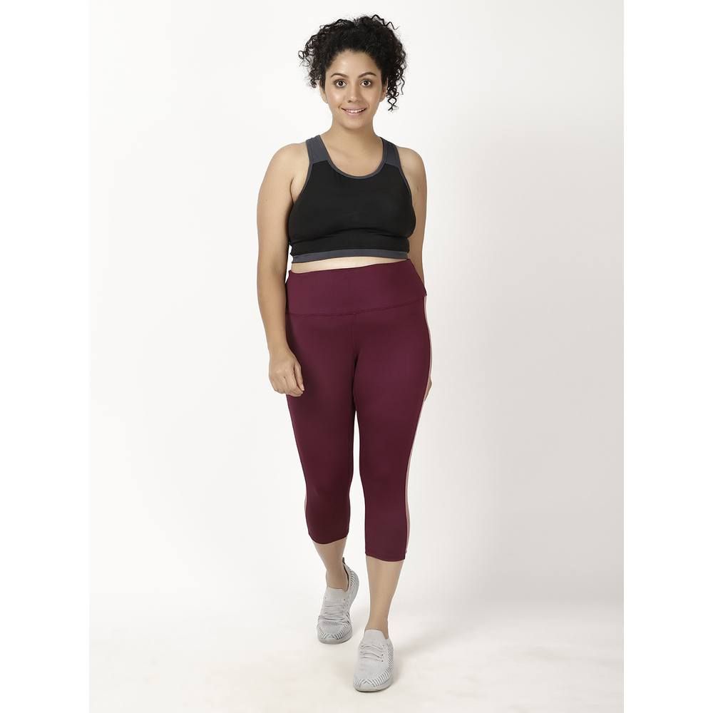 Studioactiv - Peach Summer Breeze Capri Curvy - Maroon