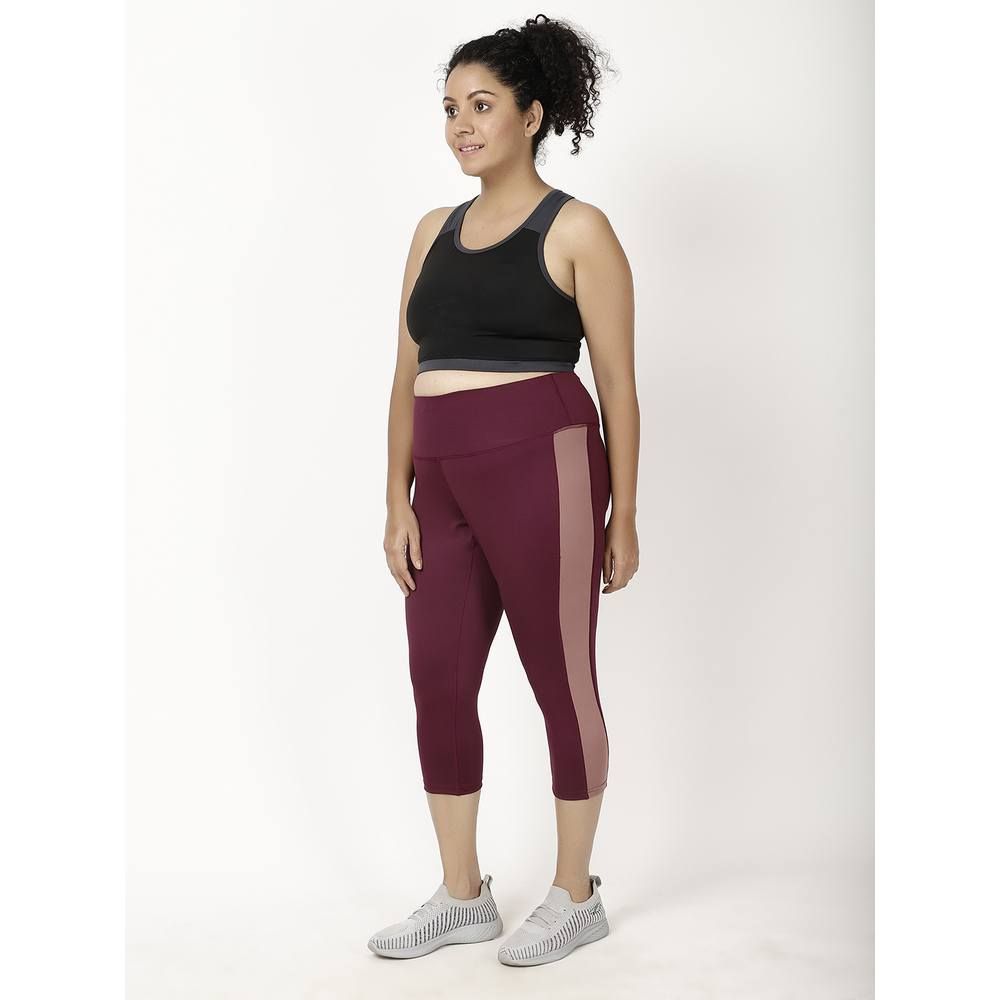 Studioactiv - Peach Summer Breeze Capri Curvy - Maroon