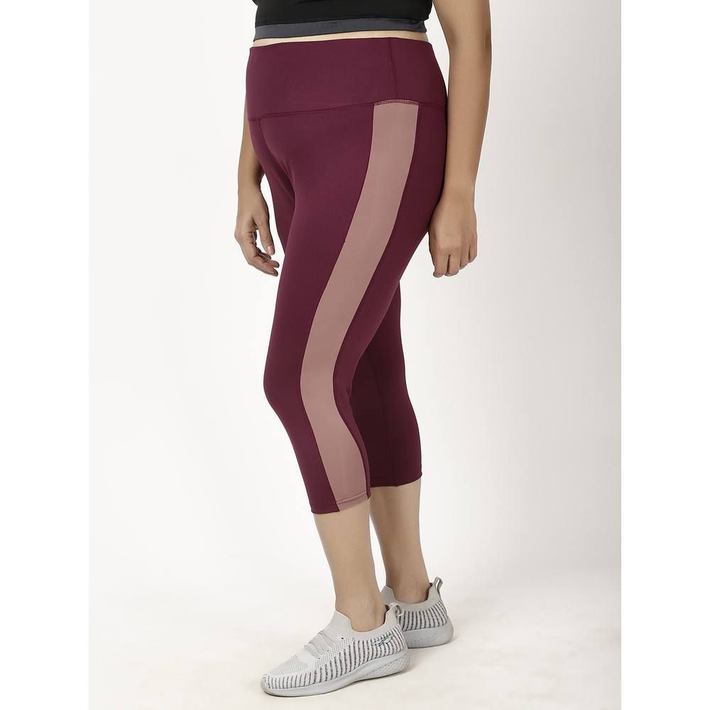 Studioactiv - Peach Summer Breeze Capri Curvy - Maroon