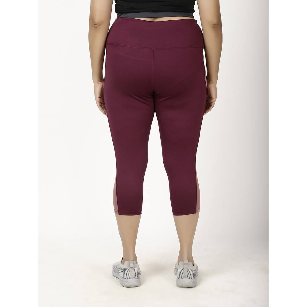 Studioactiv - Peach Summer Breeze Capri Curvy - Maroon