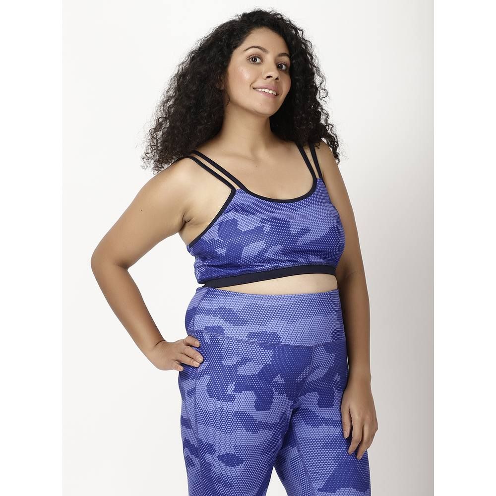 Studioactiv - Print Strappy Bra Curvy - Blue