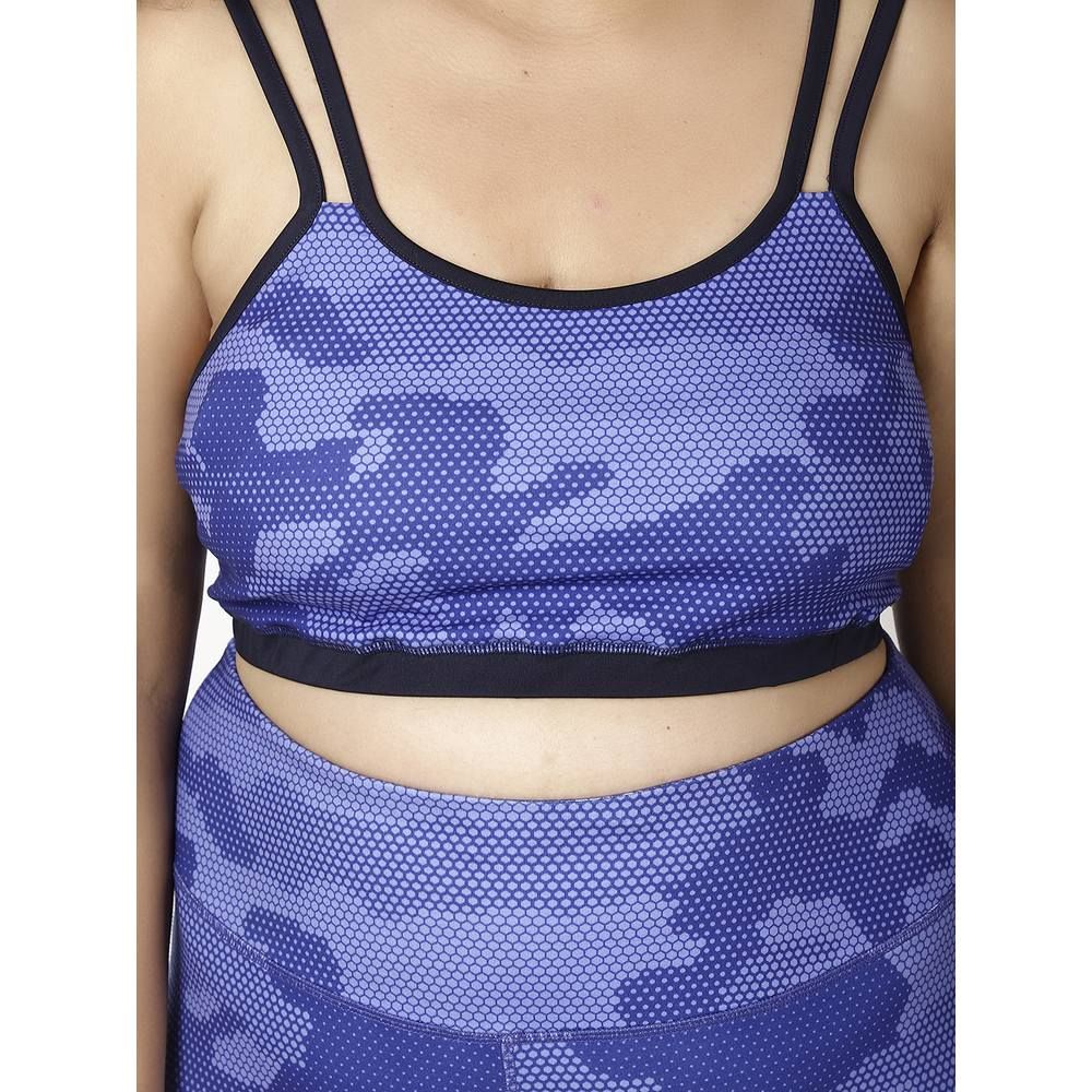 Studioactiv - Print Strappy Bra Curvy - Blue