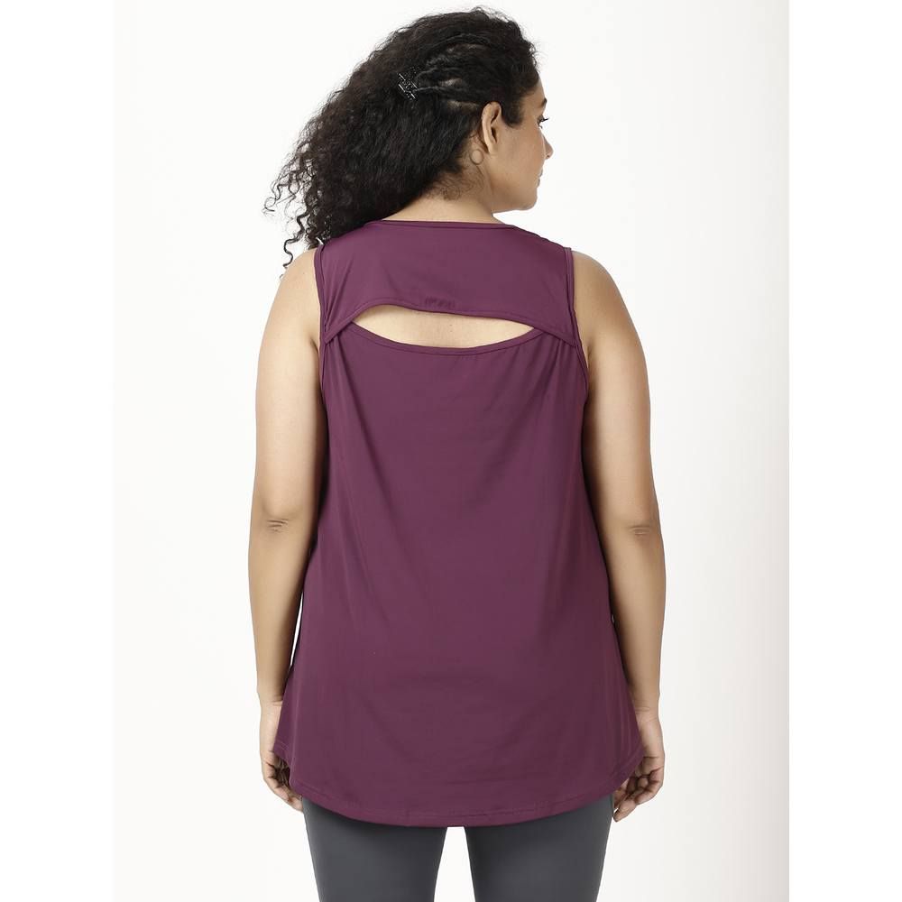 Studioactiv - Back Slit Tee Curvy - Wine