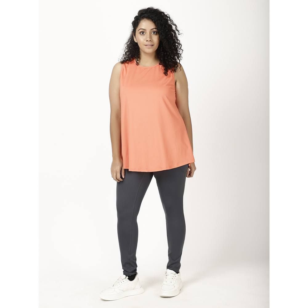 Studioactiv - Back Slit Tee Curvy - Orange