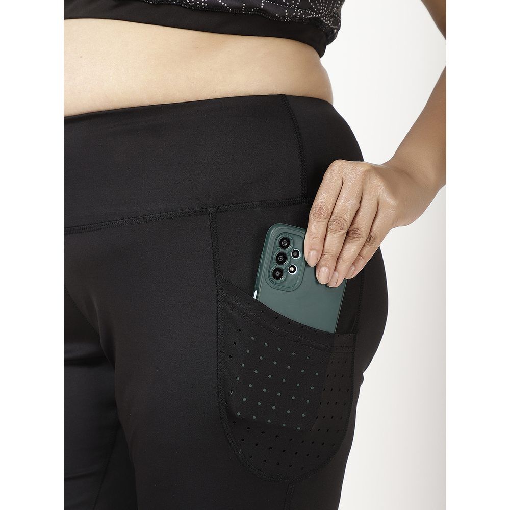 Studioactiv - Laser Cut Pace Leggings Curvy - Black