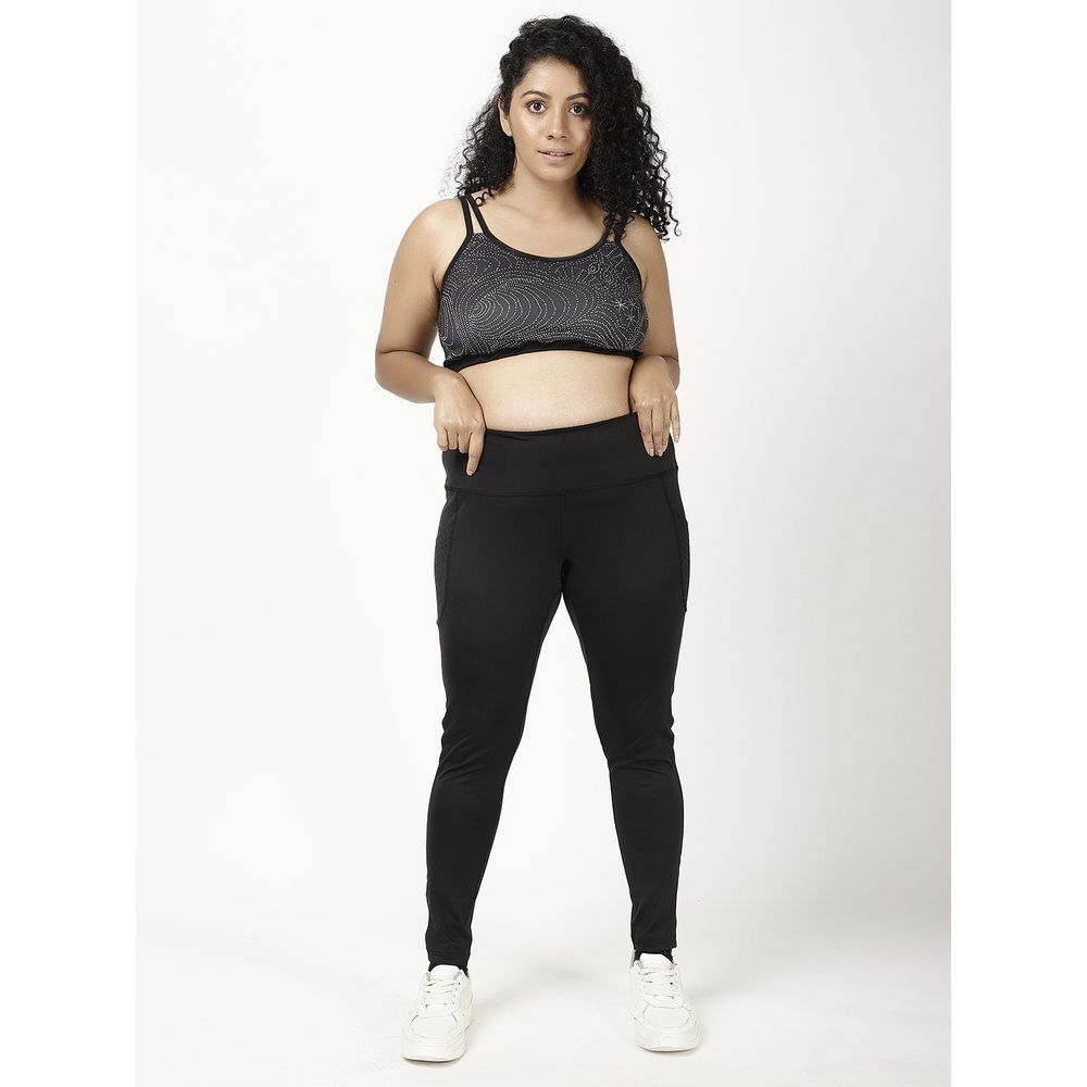 Studioactiv - Laser Cut Pace Leggings Curvy - Black