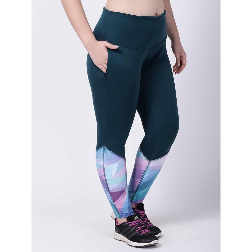 Studioactiv - Print Style Diva Leggings Curvy - Bottle Green Turquoise