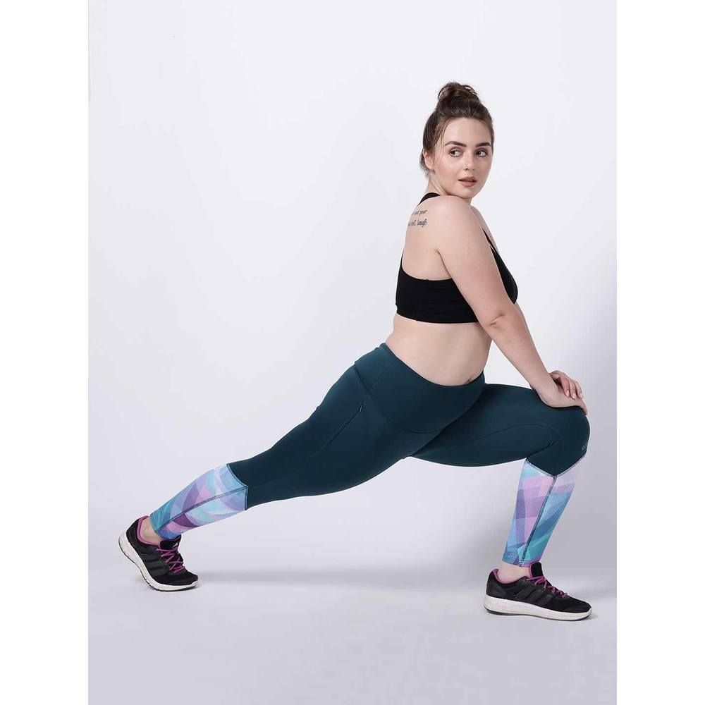 Studioactiv - Print Style Diva Leggings Curvy - Bottle Green Turquoise