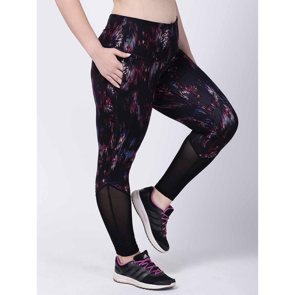 Studioactiv - Print Power Fashion Leggings Curvy - Black Pink