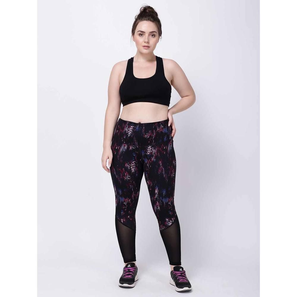 Studioactiv - Print Power Fashion Leggings Curvy - Black Pink