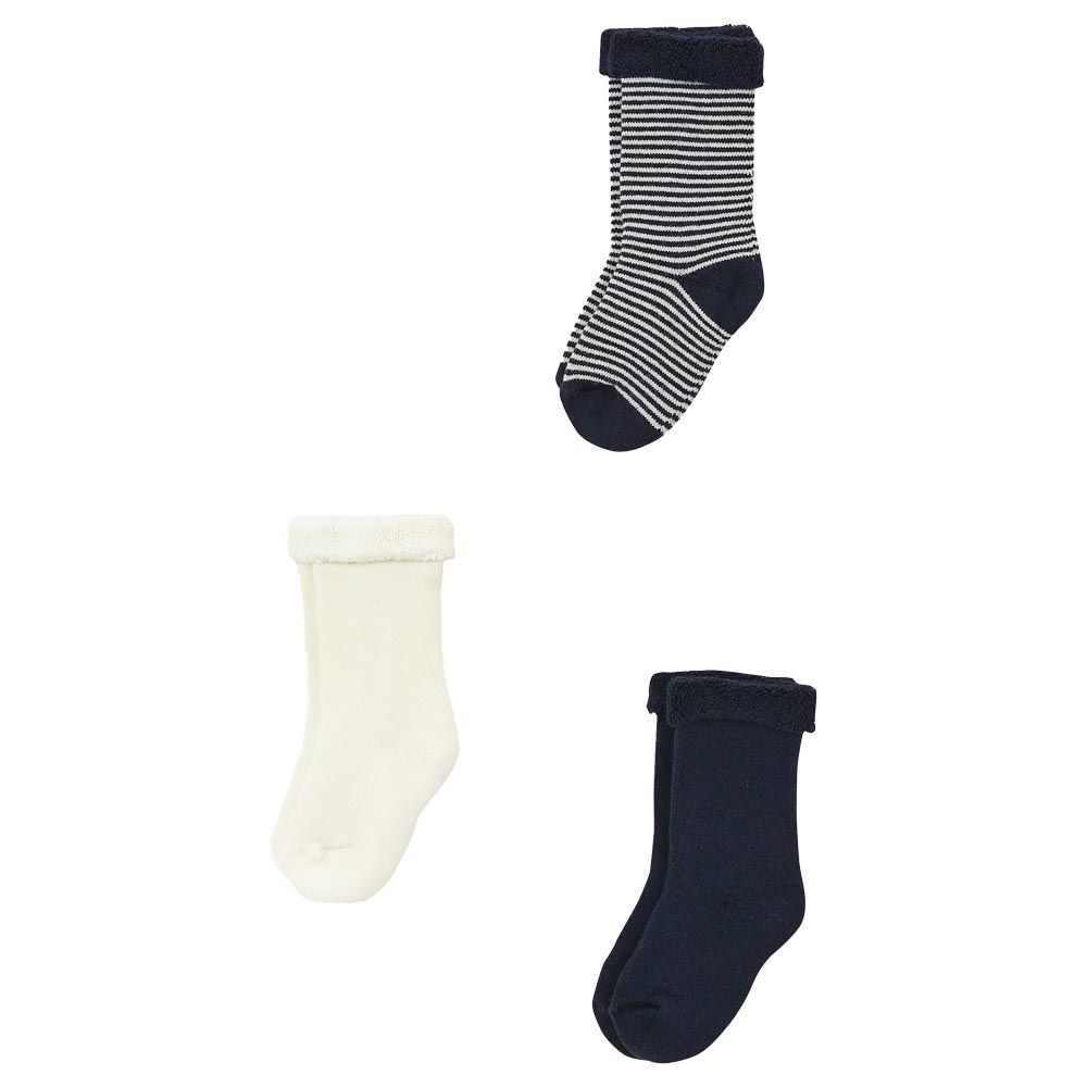 Petit Bateau - 3pc-Set - Knitted Baby's Socks - Blue