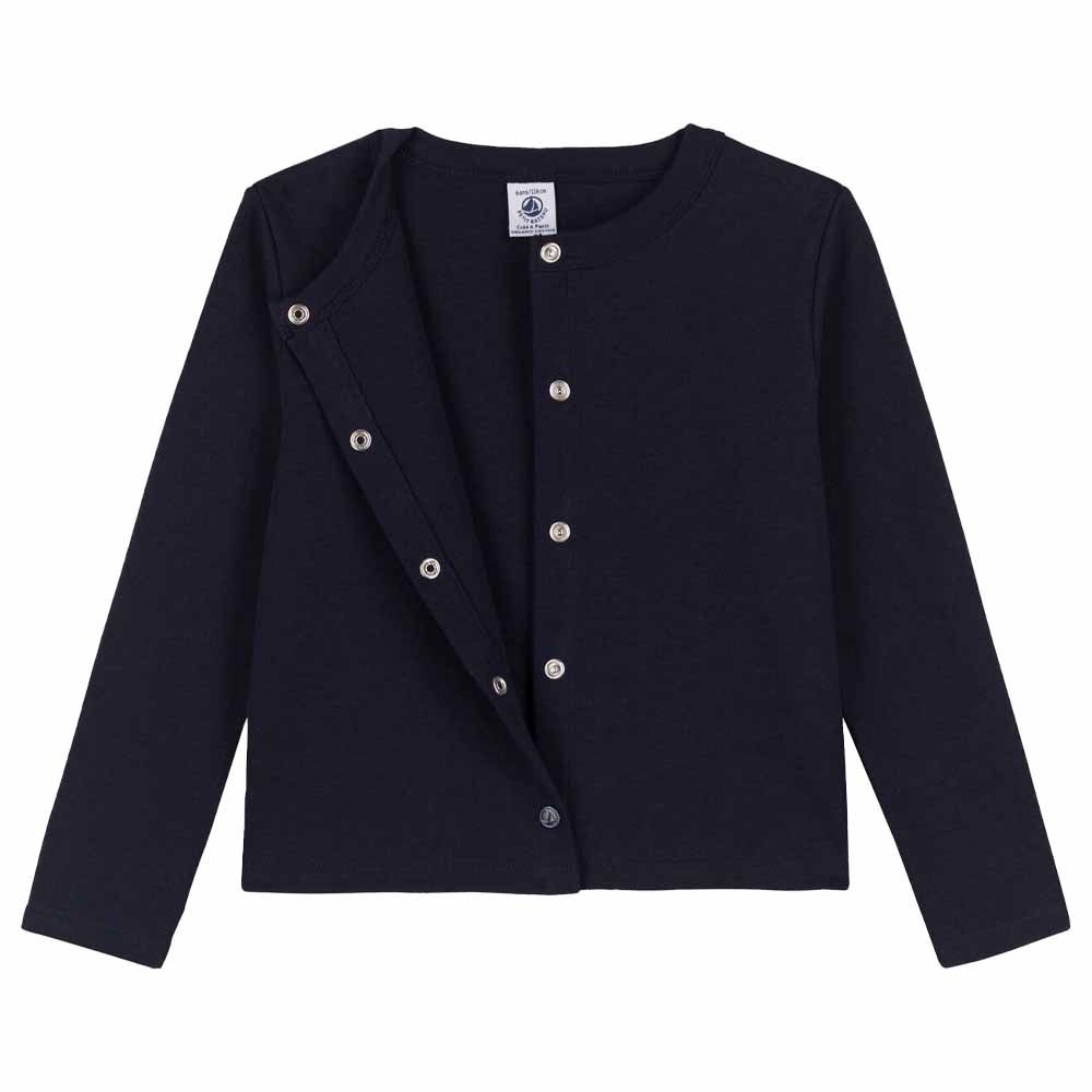 Petit Bateau - Girl's Cotton Cardigan - Blue