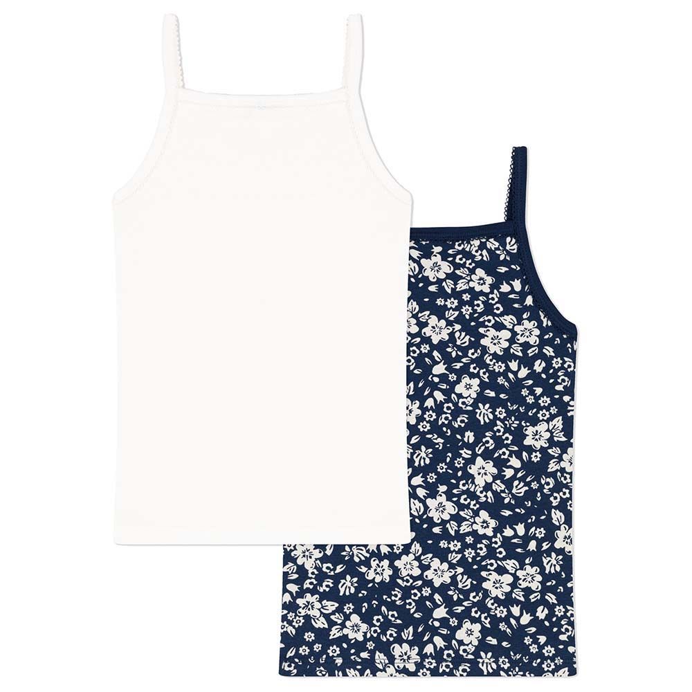 Petit Bateau - 2pc-Set - Girl's Flower Cotton Vest