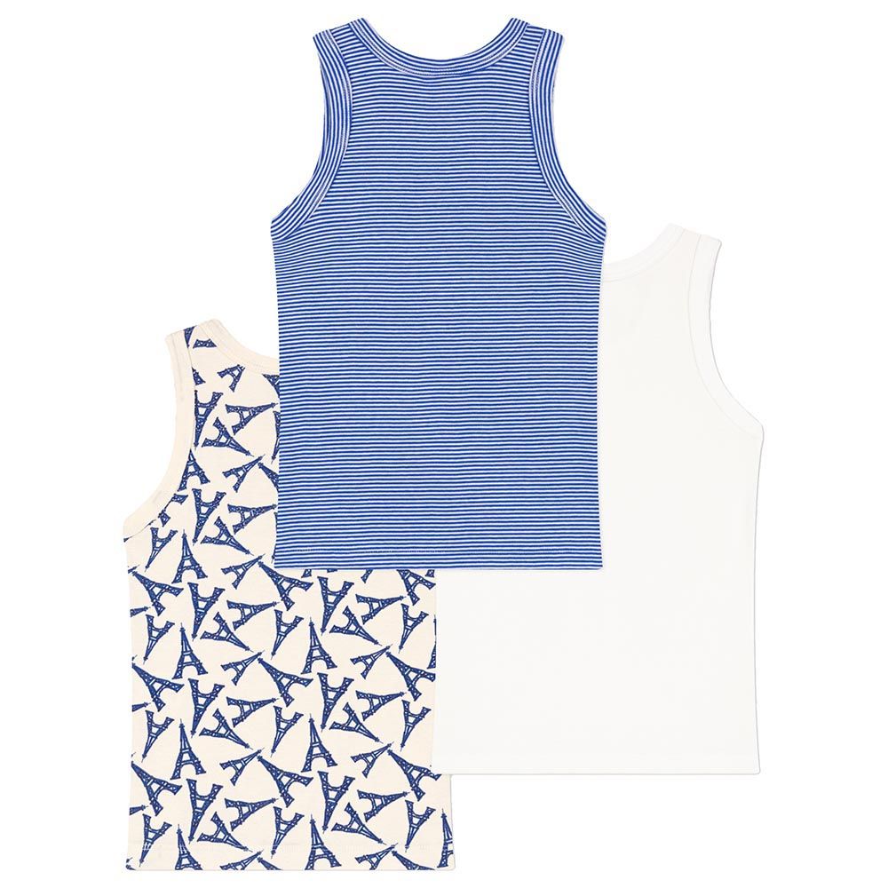 Petit Bateau - 3pc-Set - Boy's Paris Cotton Vest