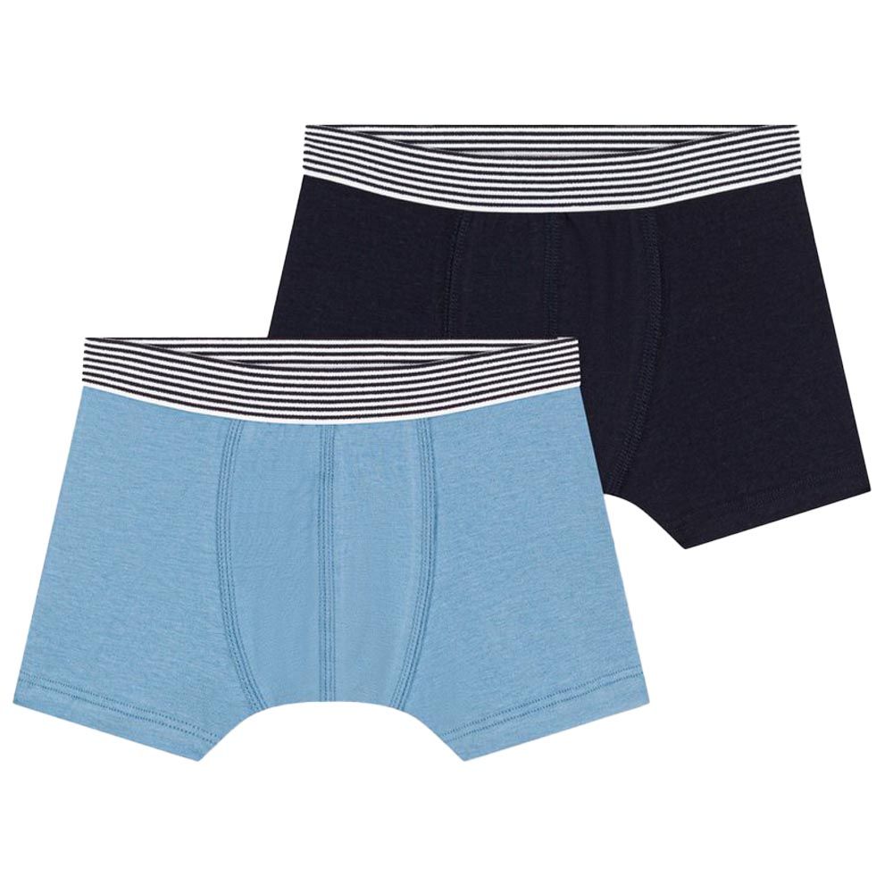 Petit Bateau - 2pc-Set - Boy's Cotton Boxer - Blue