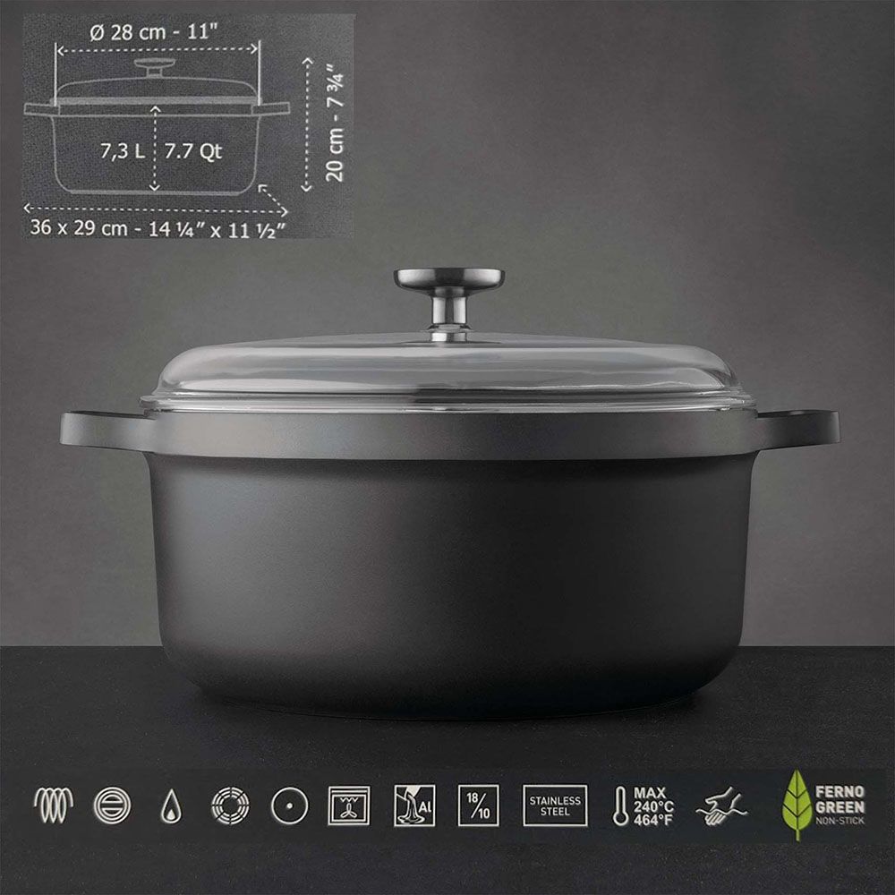 Berghoff - Gem Aluminium Stockpot w/ Lid - 7.3L