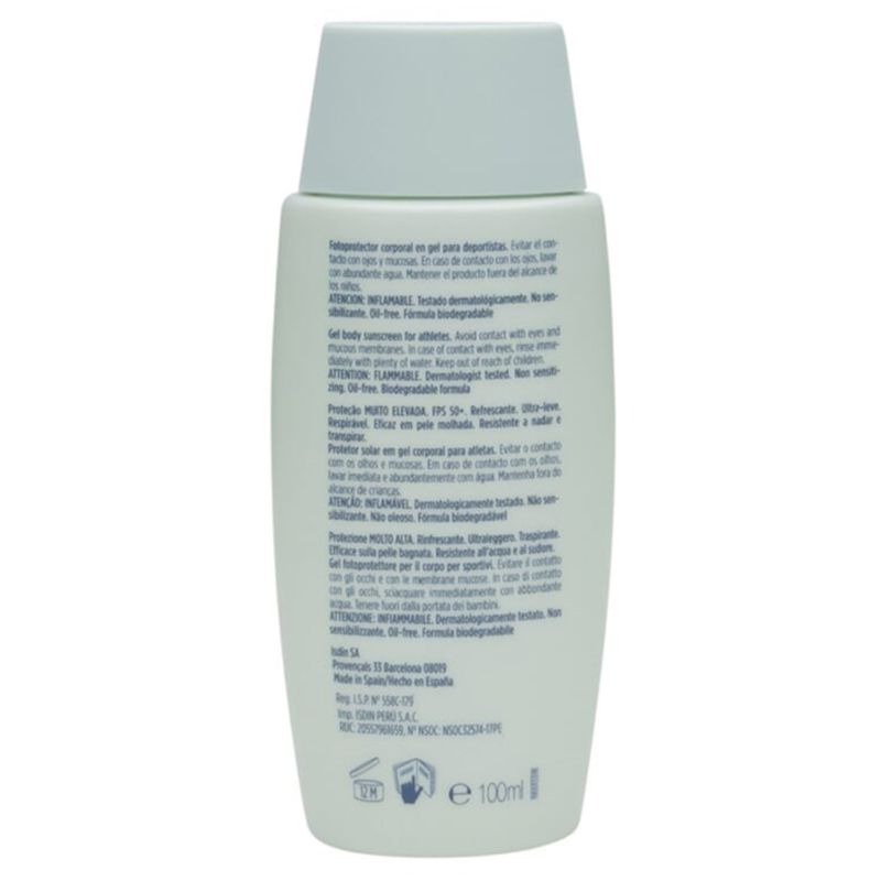 Isdin - Fotoprotector Fusion Gel Sport Spf 50+ 100ml