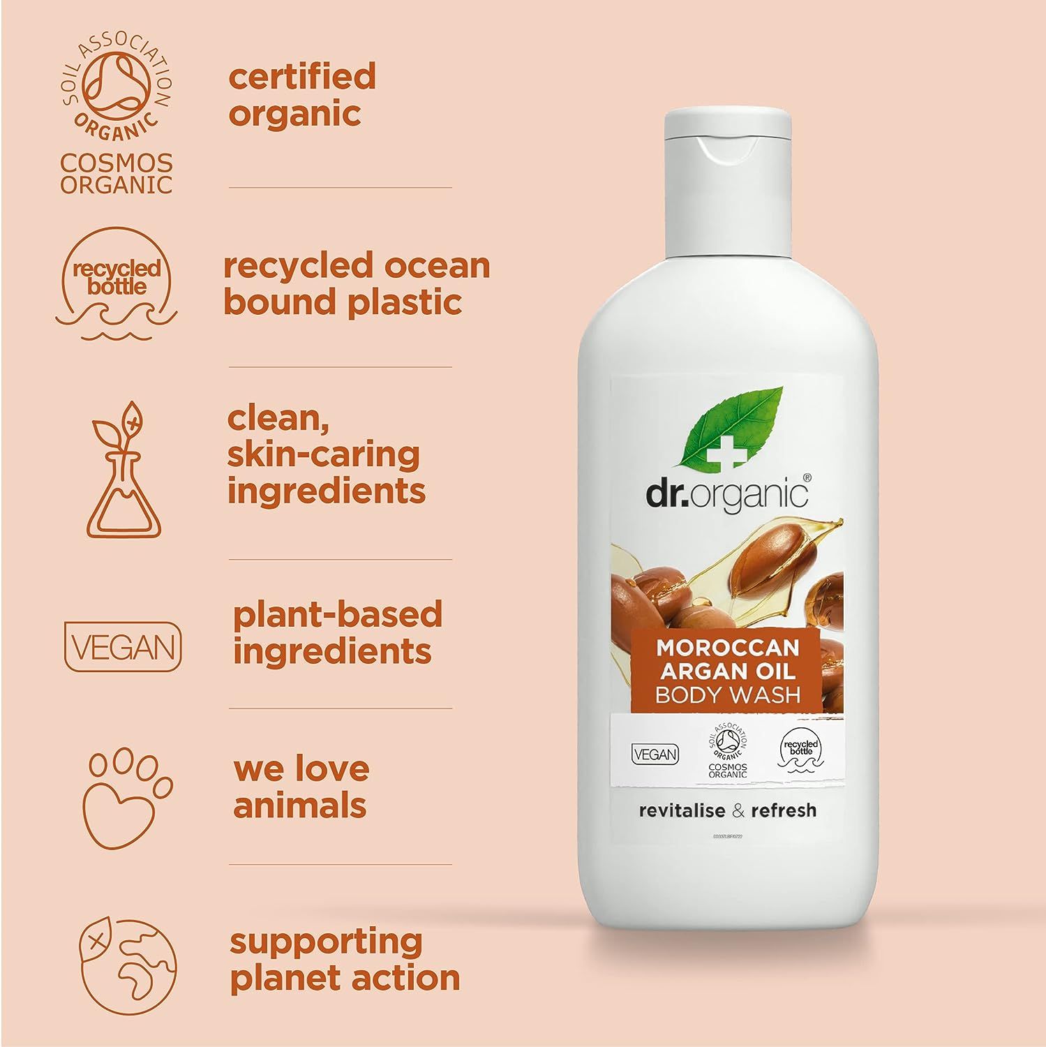 Dr Organic Moroccan Argan Oil Body Wash 250ml