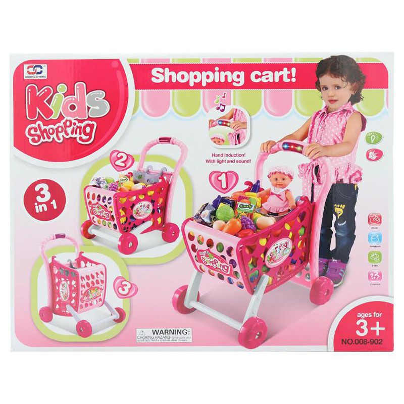 Xiong Cheng - 3-In-1 Kids Shopping Cart - Pink