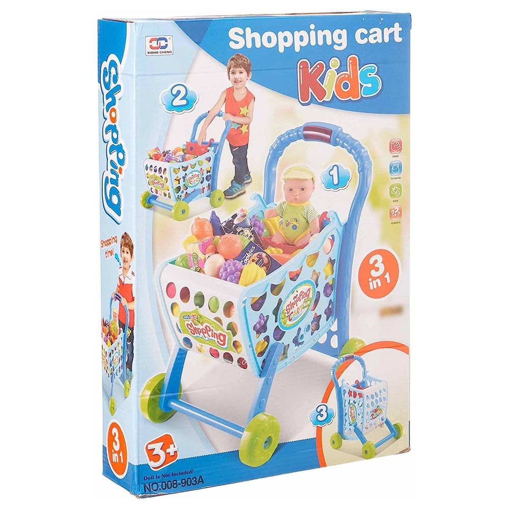 Xiong Cheng - 3-In-1 Kids Shopping Cart - Blue