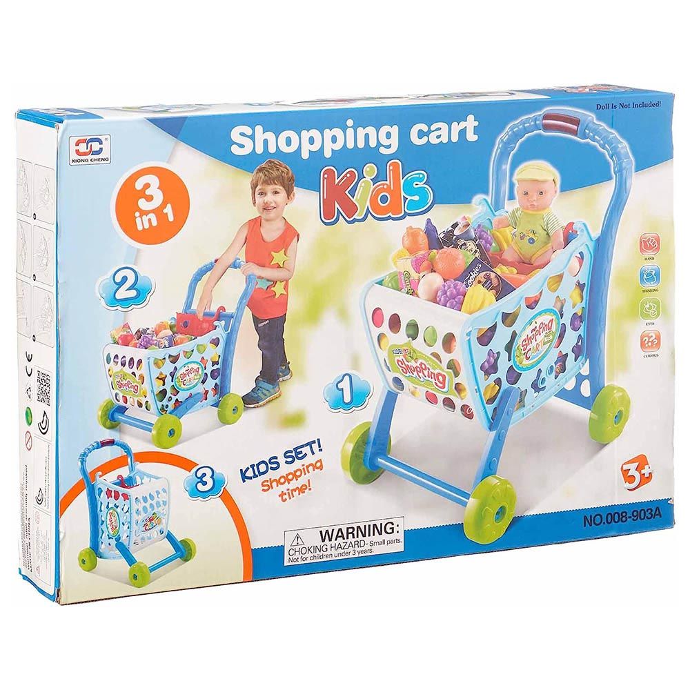 Xiong Cheng - 3-In-1 Kids Shopping Cart - Blue