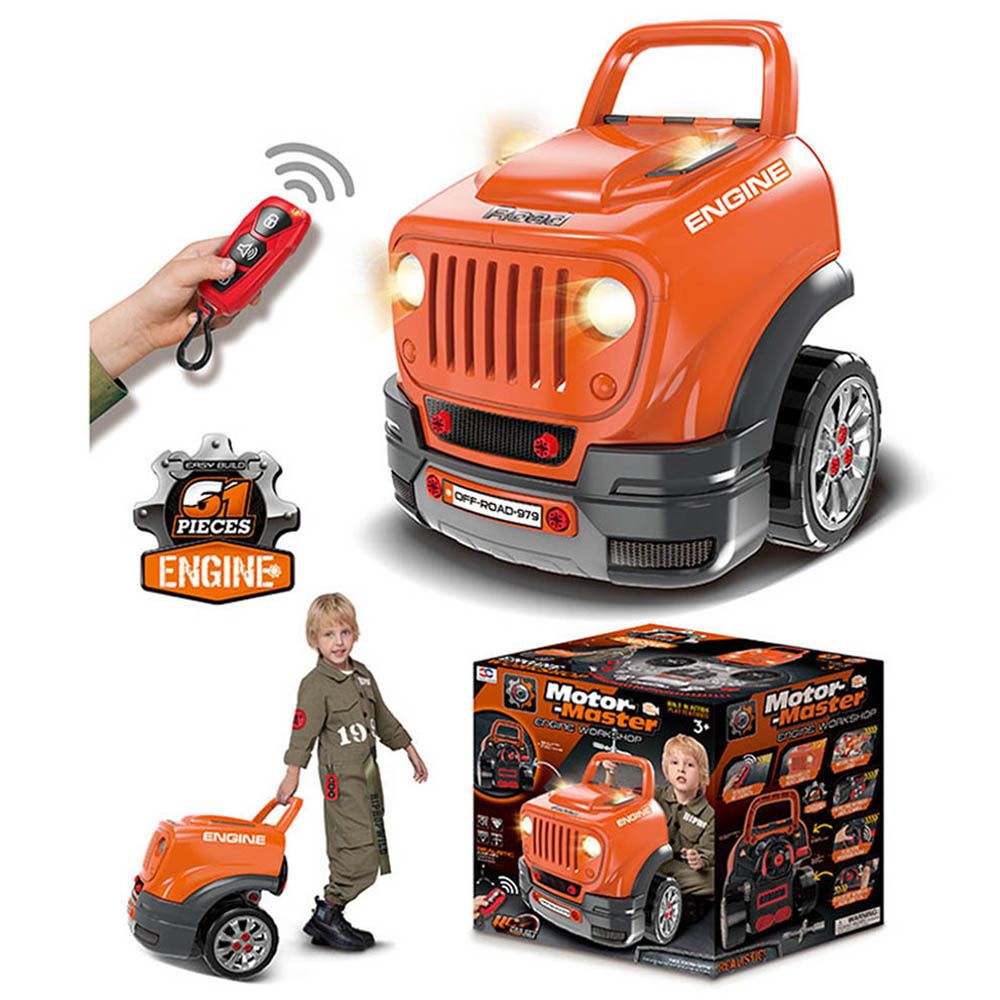 Motor Master - Disassembleand Repair Remote Control Truck - Orange