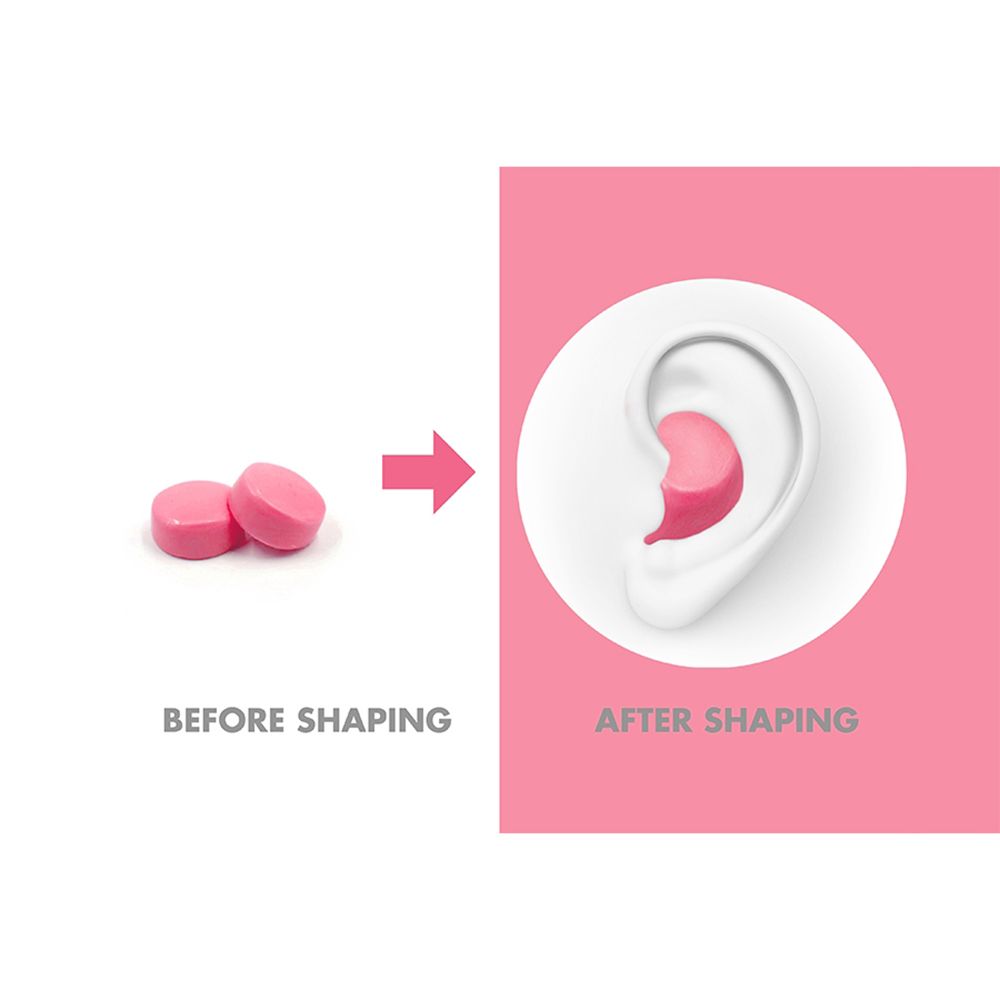 Haspro - Moldable Earplugs Pack of 12 - Pink