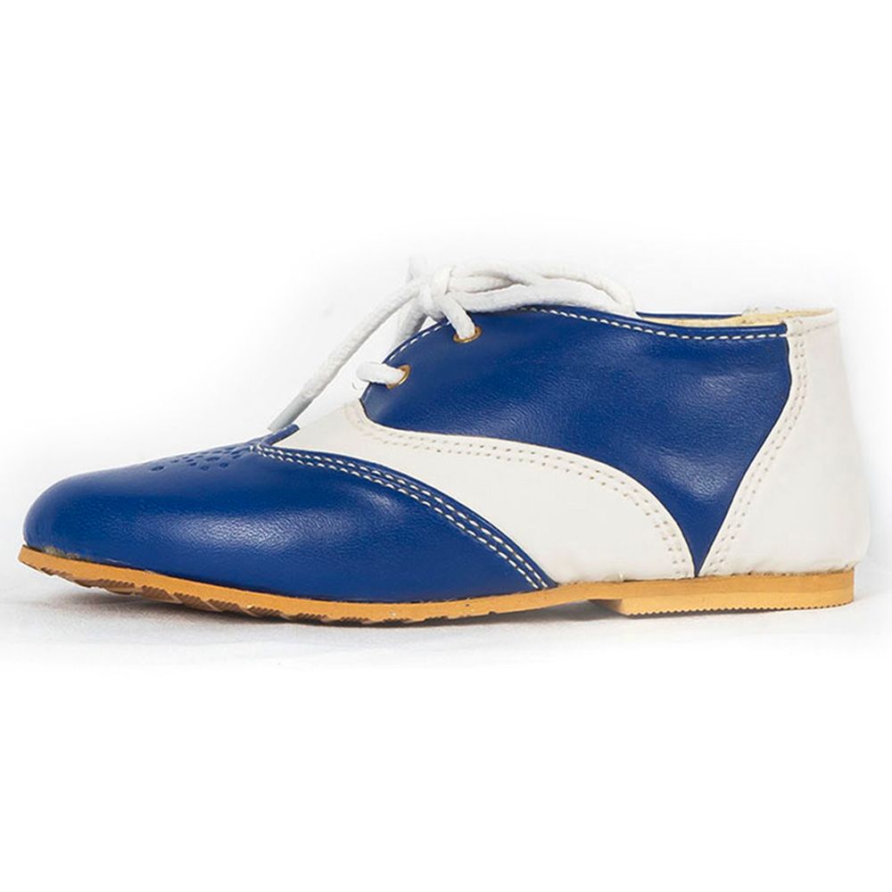 Arooq - Two Tone Unisex Wingtip Oxfords - Blue