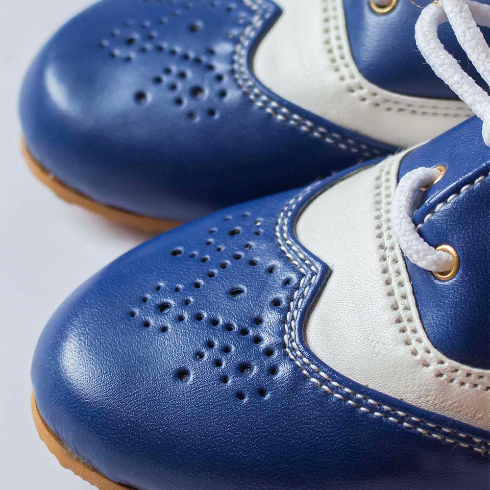 Arooq - Two Tone Unisex Wingtip Oxfords - Blue