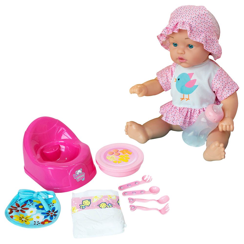 Baby Amoura - Hayati Drink & Wet Playset Doll 18-inch