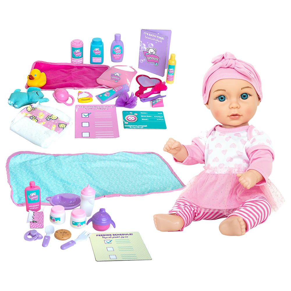 Baby Amoura - Hayati Love and Feed Playset Doll 15-inch