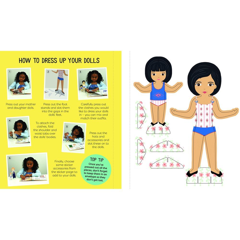 كتاب الأنشطة Mother and Daughter Dress-up Dolls: Fashion From Long Ago