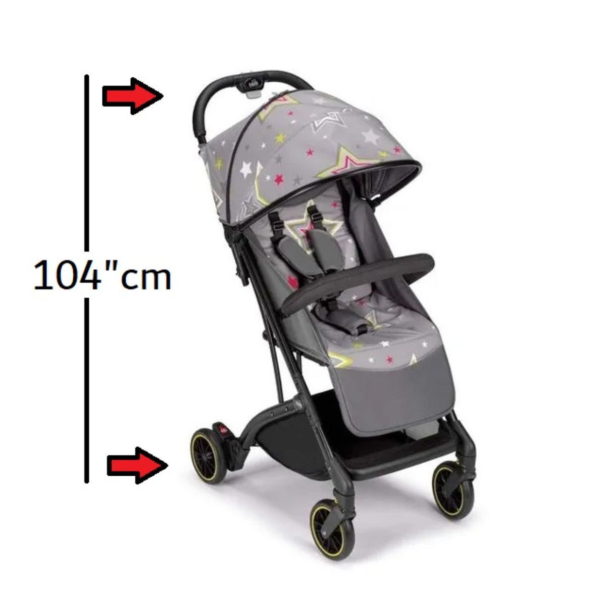 Cam - Printed Compass Lightweight Stroller - Grey