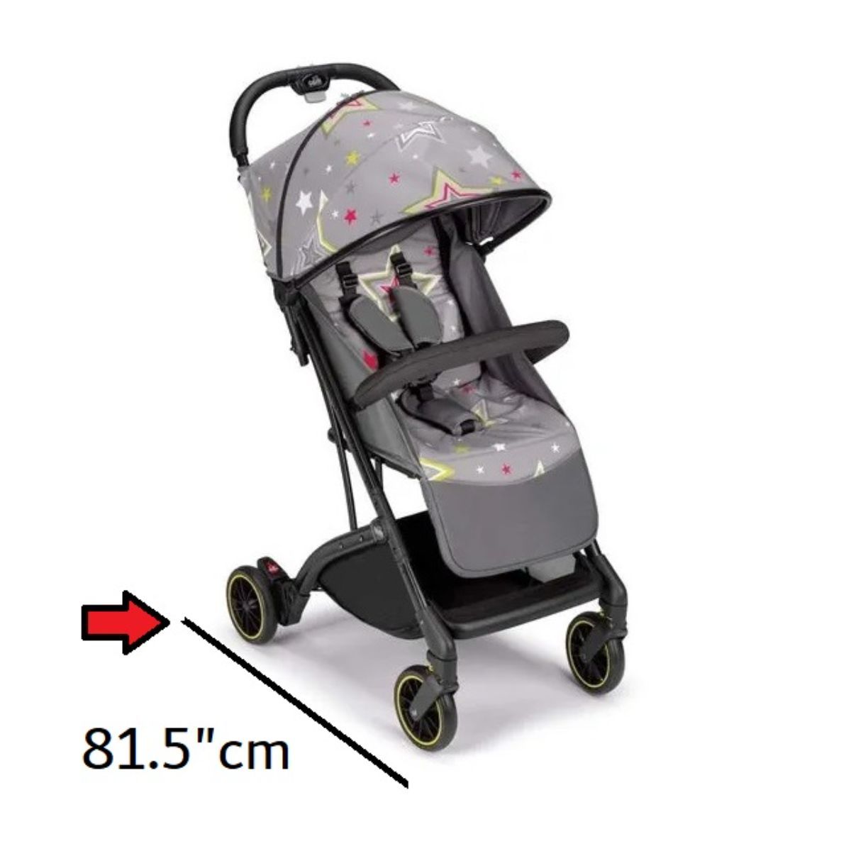 Cam - Printed Compass Lightweight Stroller - Grey