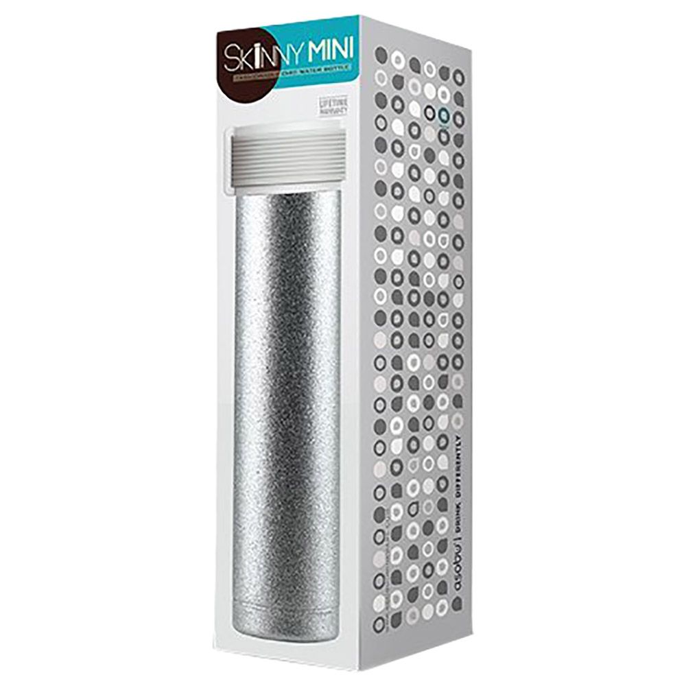 Asobu - The Skinny Glitter Water Bottle 7.8oz - Nude