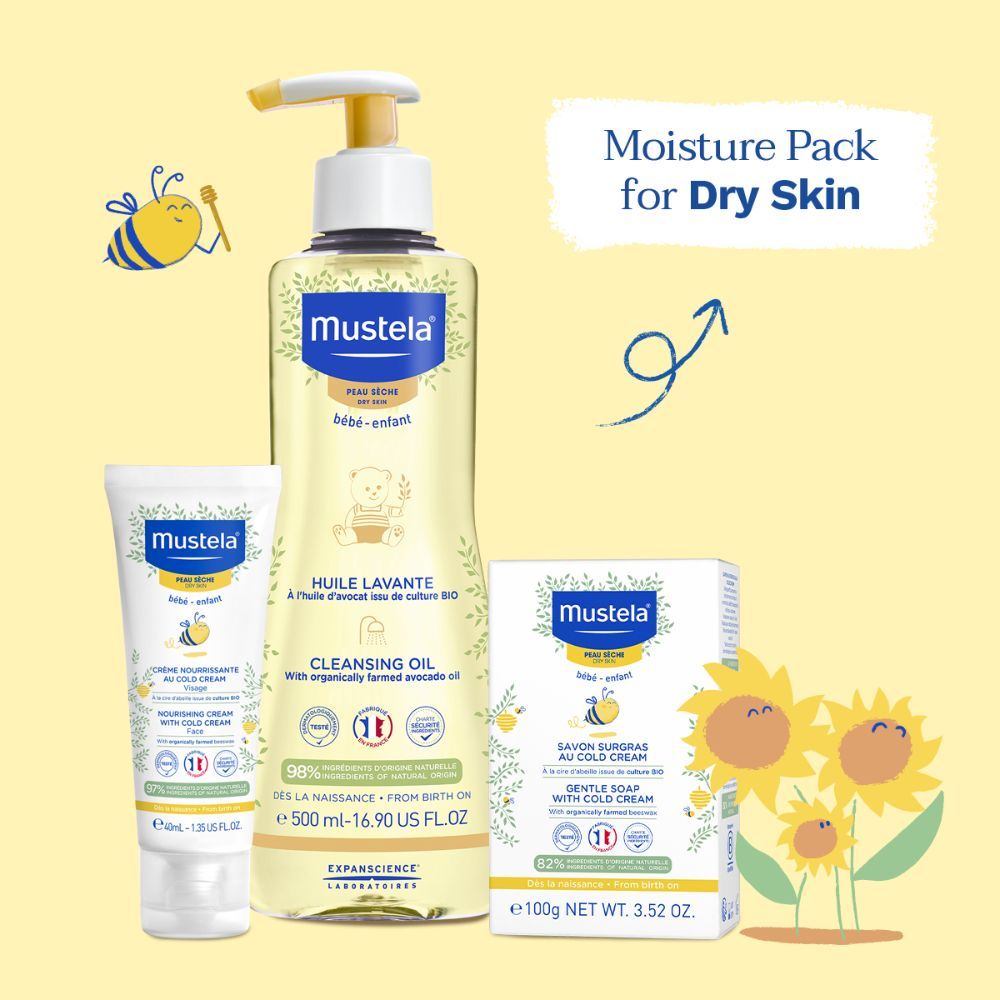 Mustela - Moisture Pack For Dry Skin - 3pcs (Exclusive)