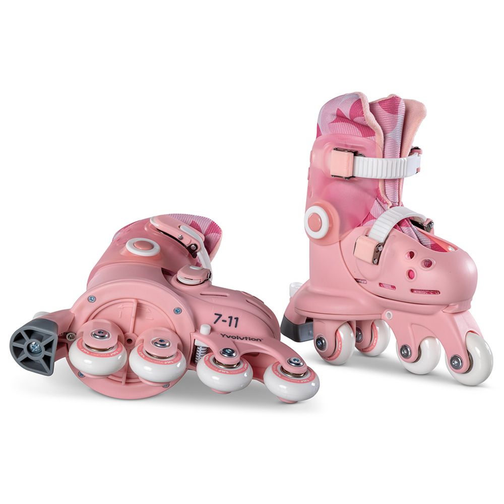 Yvolution - Twista Learner Training Skates For Beginner - Size 12 - Pink