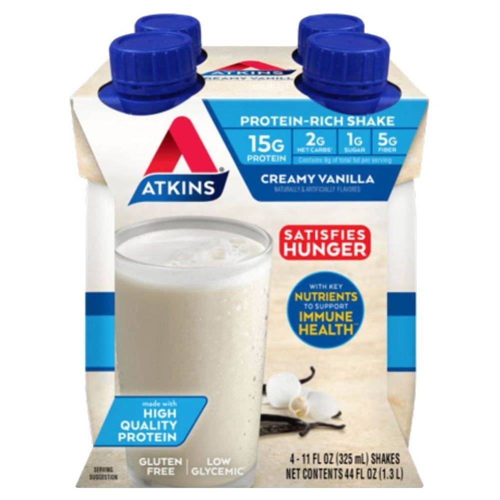 Atkins - Creamy Vanilla Protein Shake - Pack of 4 -325ml