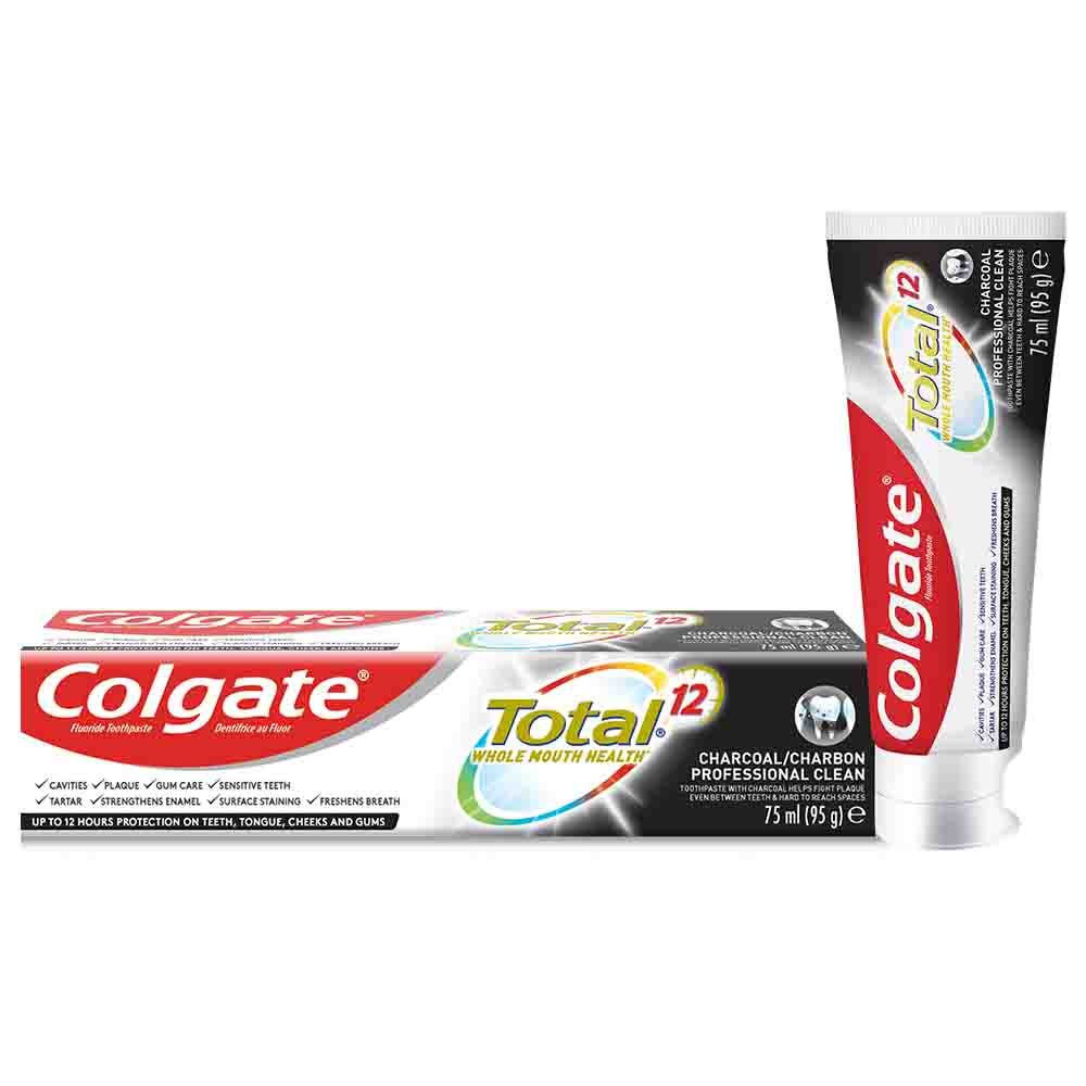 Colgate - Total 12 Hour Protection Charcoal Toothpaste 75ml