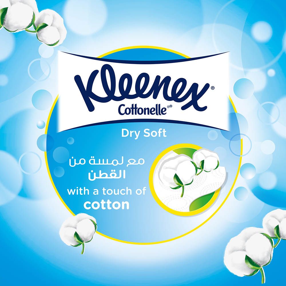 Kleenex - Dry Soft Toilet Tissue Paper, 2 PLY, 80 Rolls x 200 Sheets, Embossed Bathroom Tissue with a Touch Of Cotton